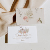 Boho fall pumpkin diaper raffle ticket enclosure card