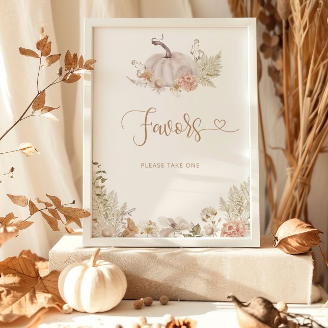 Boho fall pumpkin Favors please take  Poster (Creator Uploaded)