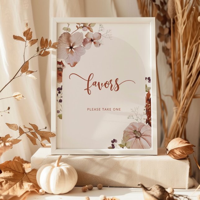 Boho fall pumpkin Favors please take  Poster (Creator Uploaded)