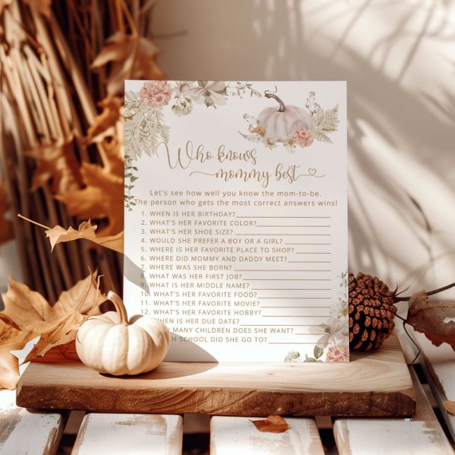 Boho fall pumpkin floral Who knows mommy best (Creator Uploaded)