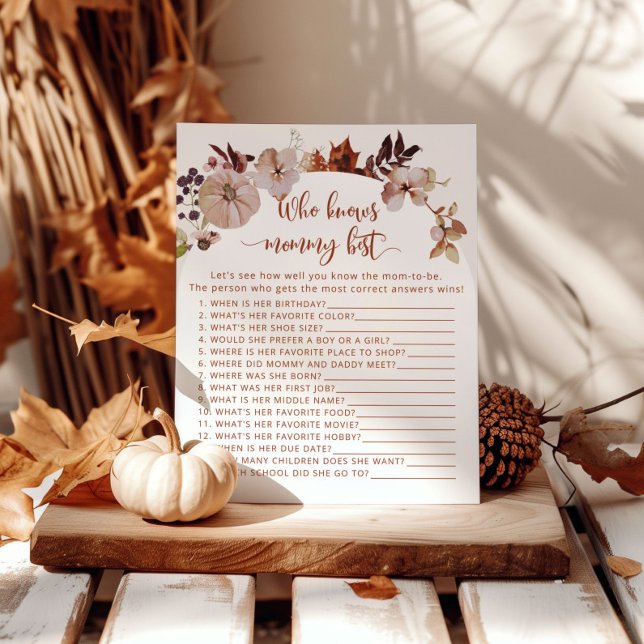 Boho fall pumpkin floral Who knows mommy best (Creator Uploaded)