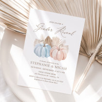 Boho Fall Pumpkin Gender Reveal Invitation