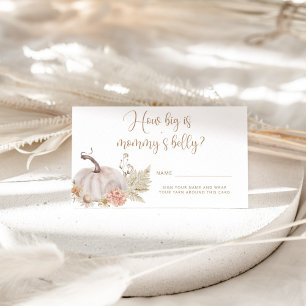 Boho fall pumpkin how big mommy's belly enclosure  card