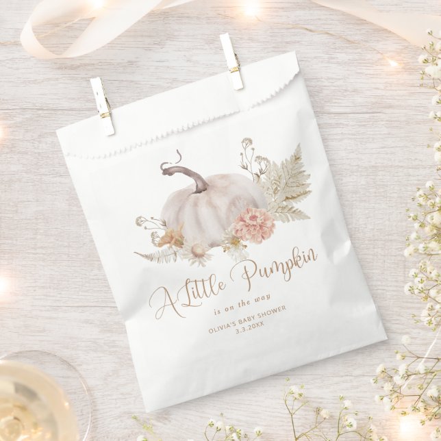 Boho fall pumpkin take a treat favor bag (Clipped)
