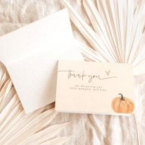 Boho Fall Pumpkin Thank You Card