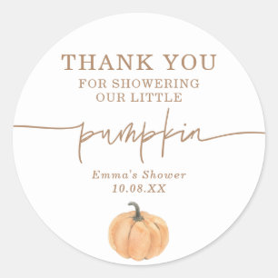 Boho Fall Pumpkin Thank You Favor Sticker
