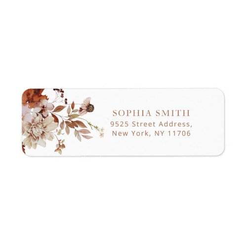 Boho fall wedding return Address Label