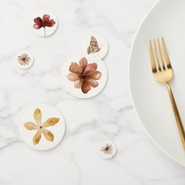 Boho Fall Wildflower Bridal Shower Confetti (Group)