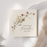 Boho Fall Wildflower Bridal Shower Napkins<br><div class="desc">Add a finishing touch to your bridal shower decor with these elegant napkins,  featuring wildflowers in warm colors.</div>