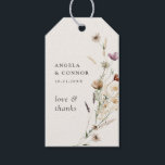 Boho Fall Wildflower Wedding Gift Tags<br><div class="desc">Say thank you to your wedding attendees with these simple and elegant favor tags,  featuring wildflowers in warm fall colors.</div>