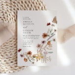 Boho Fall Wildflower Wedding Invitation<br><div class="desc">Invite friends and family to your wedding ceremony with this elegant invitation,  featuring wildflowers in warm fall colors.</div>