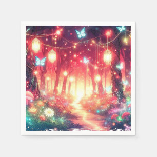 Boho Fantasy Enchanted Forest Baby Shower Napkins