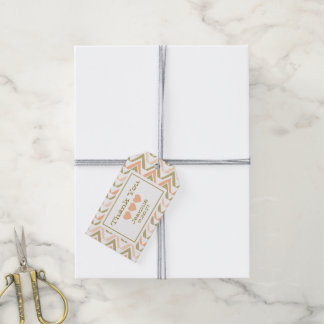 Boho Favor Tags - Peach Gold