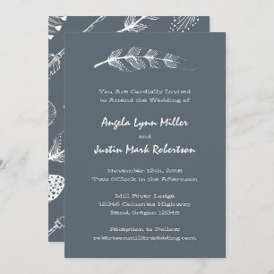 Boho Feather and Arrows Wedding Invitation