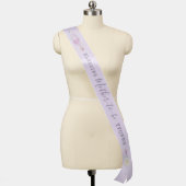 Boho feather beads purple mother to be blessing sash (Mannequin)