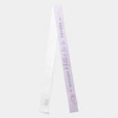 Boho feather beads purple mother to be blessing sash (Back)