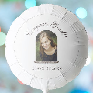 Boho Feather Frame Photo Graduation Party Balloon