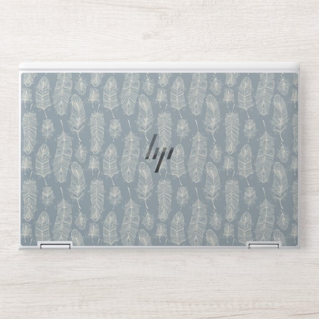 Boho Feather Pattern HP Laptop Skin (Front)