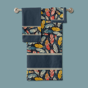 Boho Feathered Quiet Mind Bath Towel Set
