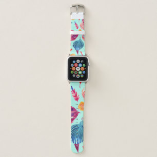 Boho Feathers Pattern Apple Watch Band