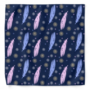 boho  feathers pattern. bandana