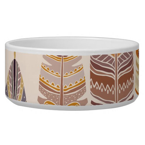 Boho Feathers Tribal Seamless Pattern Bowl