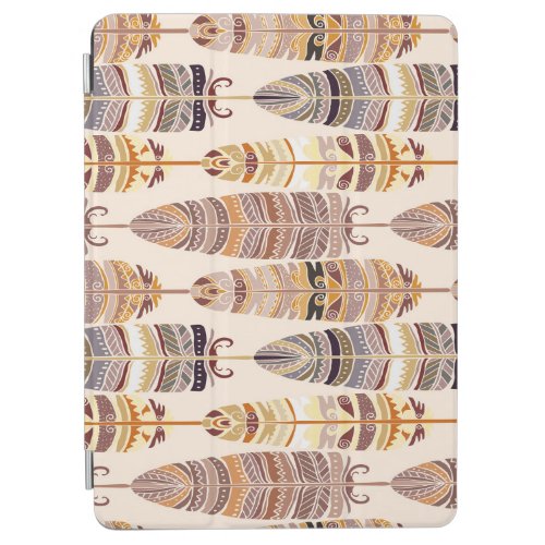 Boho Feathers Tribal Seamless Pattern iPad Air Cover