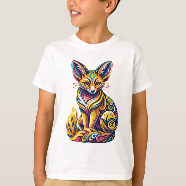 Boho Fennec Fox T-Shirt (Front)