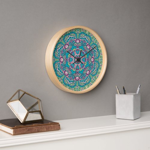 Boho Festive Mandala Clock