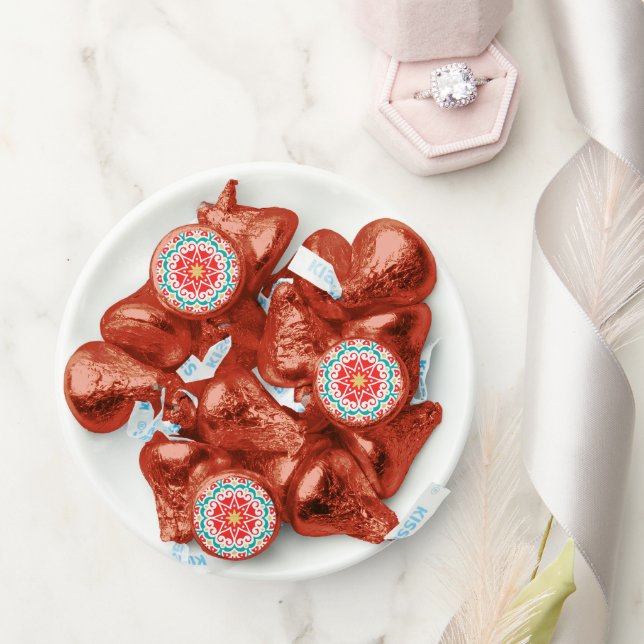 Boho Fiesta Mandala Design Hershey®'s Kisses® (Wedding)