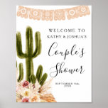 Boho Fiesta Taco &#39;bout Love Couple Shower Welcome Poster at Zazzle