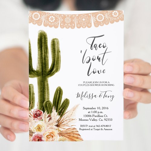 Boho Fiesta Taco bout Love Couples Shower  Invitation