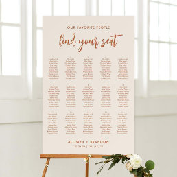 Boho Find Your Seat 15 Tables Seating Chart  Foam Board