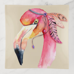 Boho Fiona Flamingo Trinket Tray