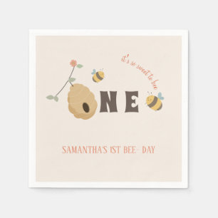 Boho First bee day 1st bee birthday Napkins