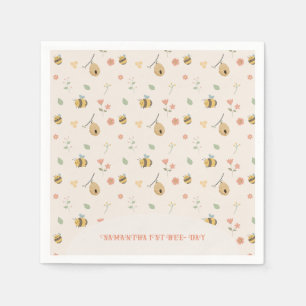 Boho First bee day 1st bee birthday Napkins
