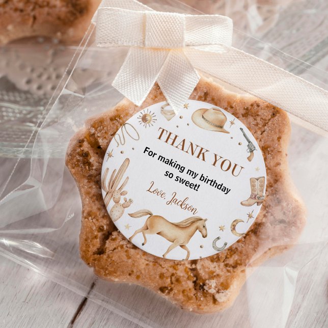 Boho First Rodeo Labels Birthday Stickers (Creator Uploaded)