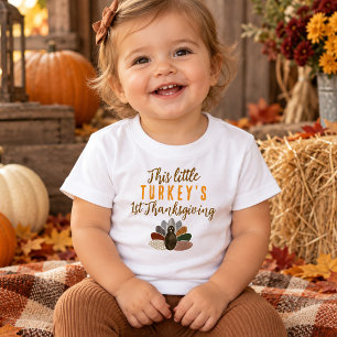 Boho First Thanksgiving Turkey Toddler T-shirt