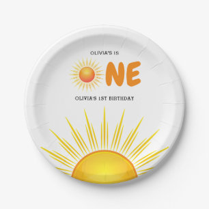 Boho First Trip Around the Sun 1st Birthday Paper Plates