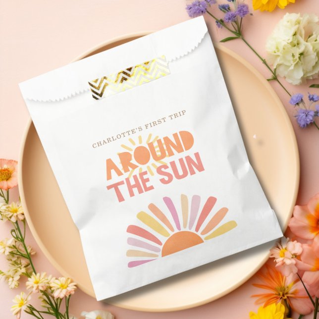 Boho First Trip Around The Sun 1st Birthday Party  Favor Bag (Boho First Trip Around The Sun 1st Birthday Party Favor Bag)