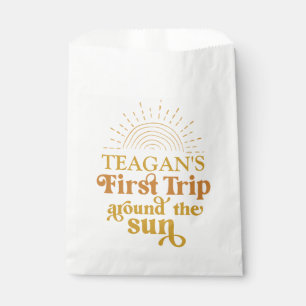 Boho First Trip Around The Sun First Birthday Favor Bag