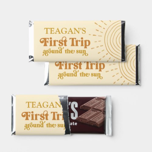 Boho First Trip Around The Sun First Birthday Hers Hershey Bar Favors