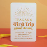 Boho First Trip Around The Sun First Birthday Invitation<br><div class="desc">Celebrate their first year milestone with this fun "First Trip Around The Sun" birthday theme.</div>