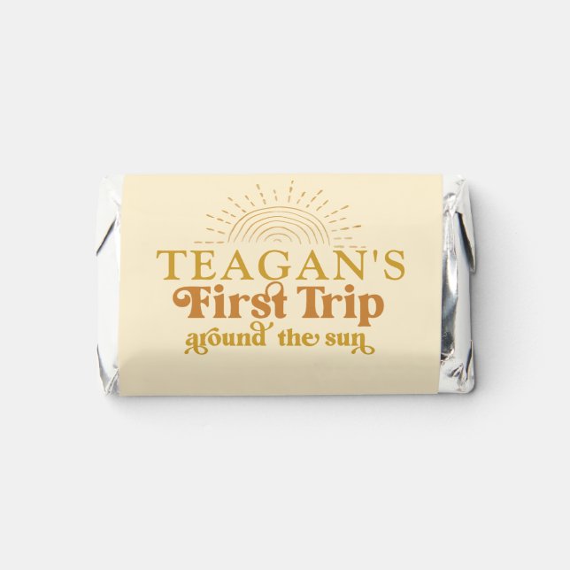 Boho First Trip Around The Sun Hershey's Miniatures (Front)