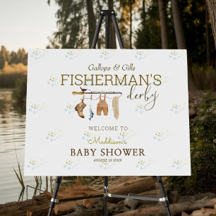 Boho Fisherman's Derby Baby Shower Welcome Sign