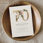 Boho Floral 70th Birthday Invitation<br><div class="desc">Boho Floral 70th Birthday Invitation. Embrace a boho vibe with this floral milestone birthday party invitation. Simple modern accents meet whimsical details, creating a stylish and unforgettable design for your celebration. The soft floral elements and clean, contemporary touches offer a perfect blend of elegance and charm. Ideal for marking life’s...</div>