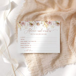 Boho floral advice and wishes bridal shower card<br><div class="desc">Boho floral advice and wishes bridal shower card
Matching items available.</div>