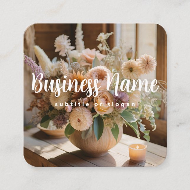 Boho floral | Aesthetic | Chic | Business Card  (Front)