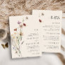 Boho Floral All-In-One Wedding Invitations