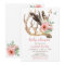 Boho Floral and Antler Baby Shower Invitation